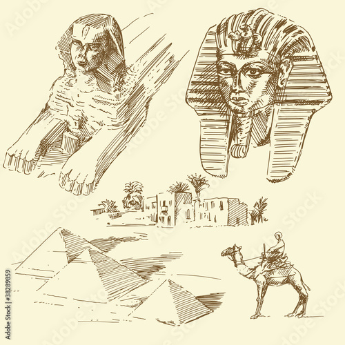 egypt - hand drawn collection