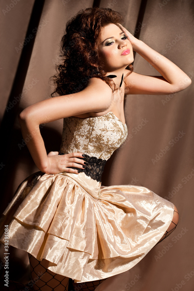 elegant fashionable woman in beautiful dress elegant fashionable woman in beautiful dress
