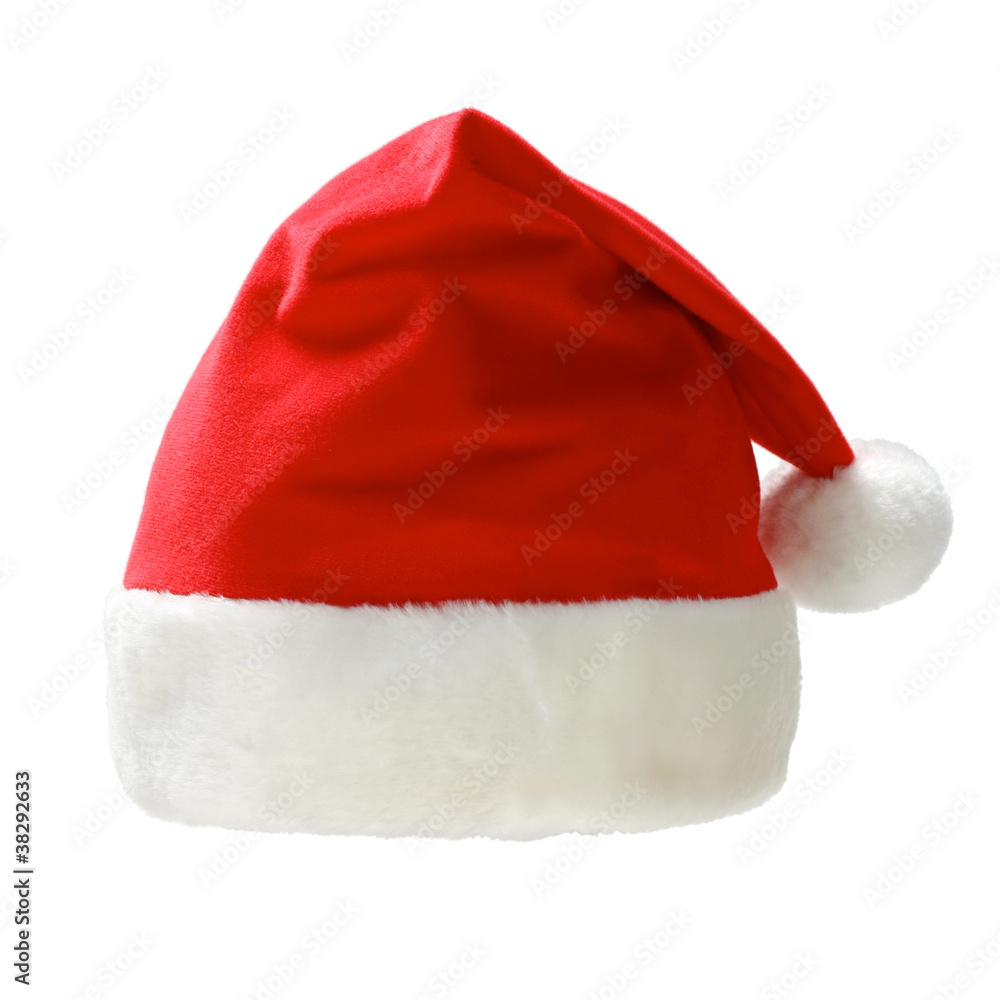 santa claus cap isolated on a white background santa claus cap isolated on a white background