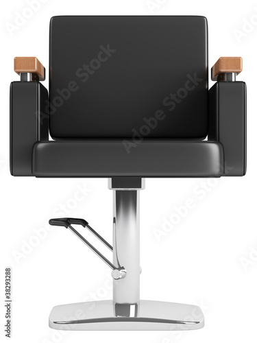 Black hairdressing salon chair