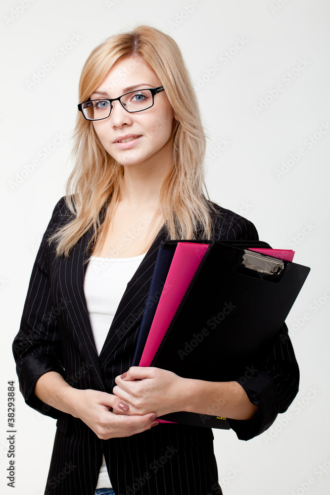 businesswoman with a folder businesswoman with a folder
