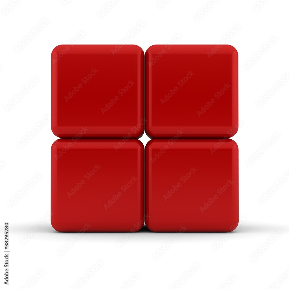 2x2 rote Würfel 2x2 rote Würfel