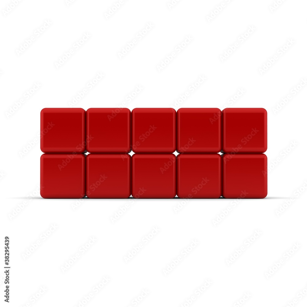 2x5 rote Würfel 2x5 rote Würfel