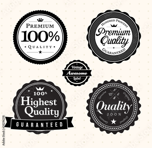 Vintage Style Premium Quality Labels and Stickers