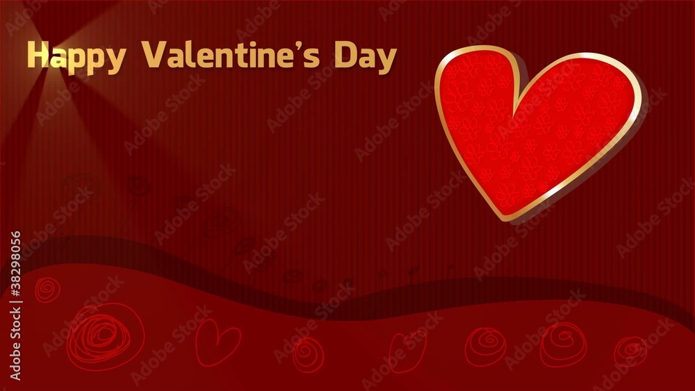 Happy Valentines day red heart Happy Valentines day red heart