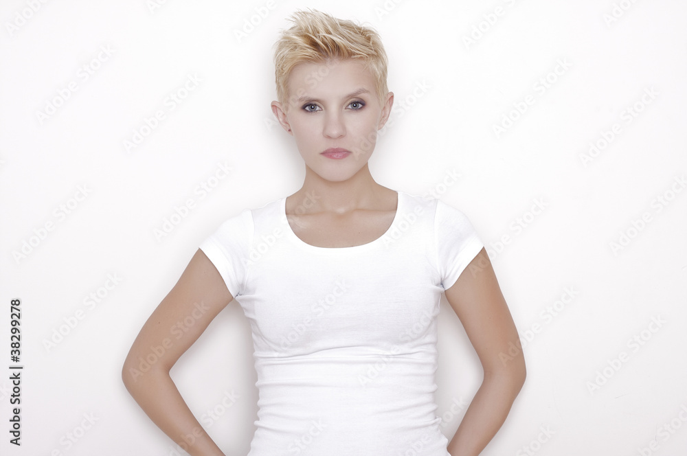 Young pretty woman with beautiful blond hairs Young pretty woman with beautiful blond hairs
