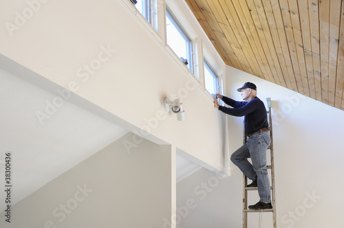 Worker on Ladder