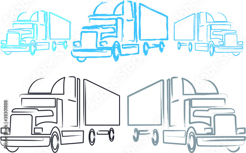 LKW Truck stilisiert abstrakt