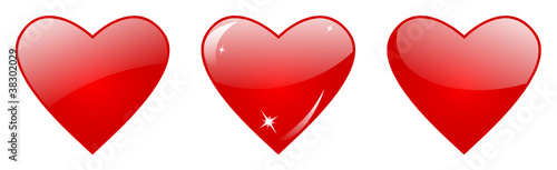 set of valentine's hearts