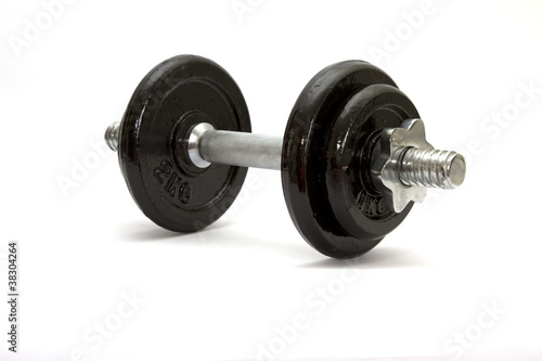 Dumbbell on a white background