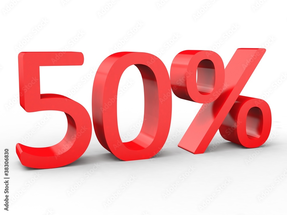 3d Schrift 50% rot 3d Schrift 50% rot