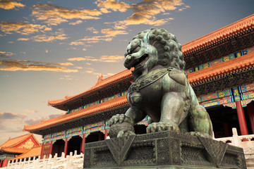 Fototapete Peking Verbotene Stadt in Pekings Zentrum  © chungking