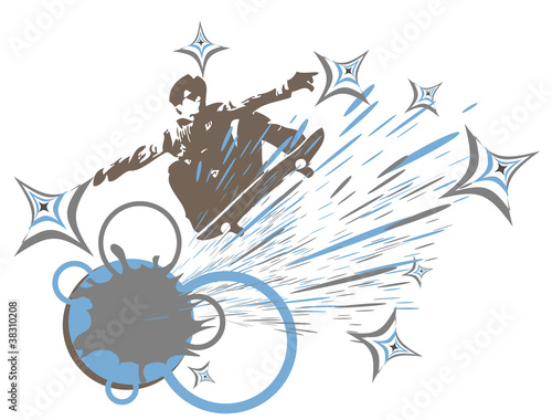 skateboarder sprung