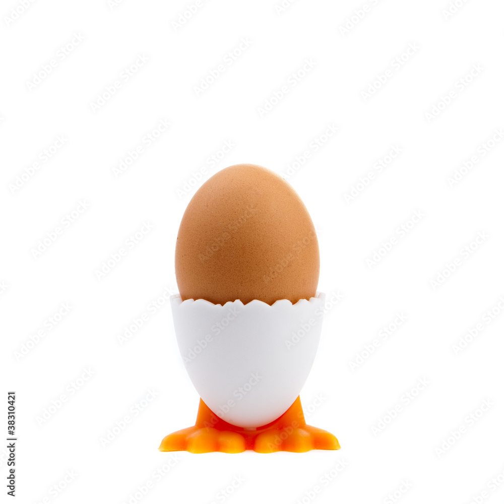 egg in stand isolated on white egg in stand isolated on white