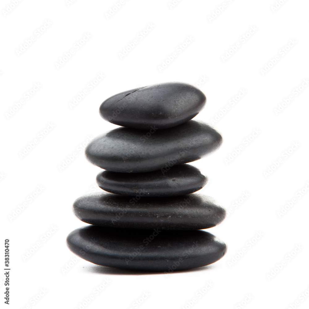 zen stones. Black massage stones stacked, isolated. zen stones. Black massage stones stacked, isolated.