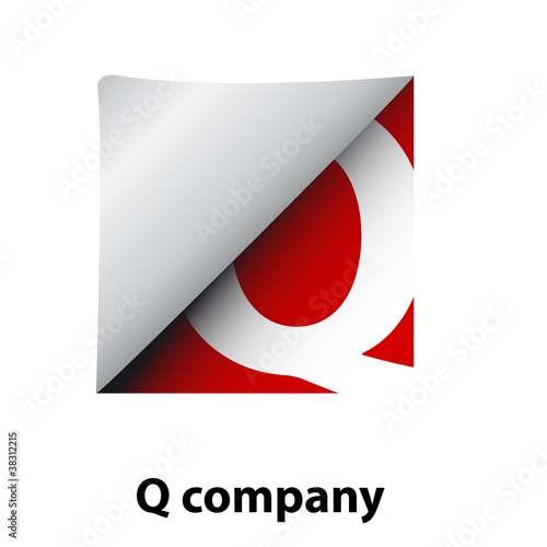 Logo label letter Q # Vector