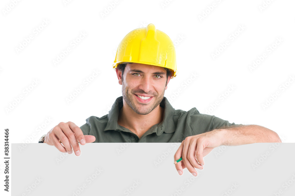 Smiling manual worker Smiling manual worker