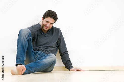 Young man relaxing photo