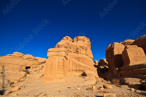 Djinn Blocks Petra, Lost rock city of Jordan.UNESCO world herita