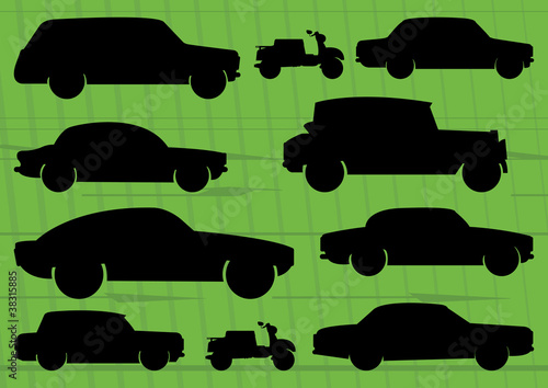 Car transportation illustration collection background vector © kstudija