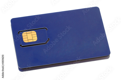 Blue SIM card photo