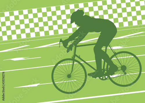 Sport road bike rider bicycle silhouette