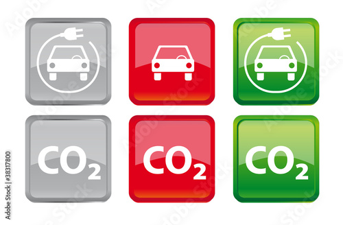 Buttons co2 - e-auto Ladestation