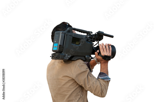 Cameraman isolated