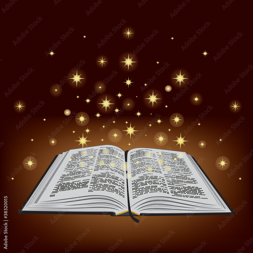 Holy Bible. New Testament, Old Testament. Open book.