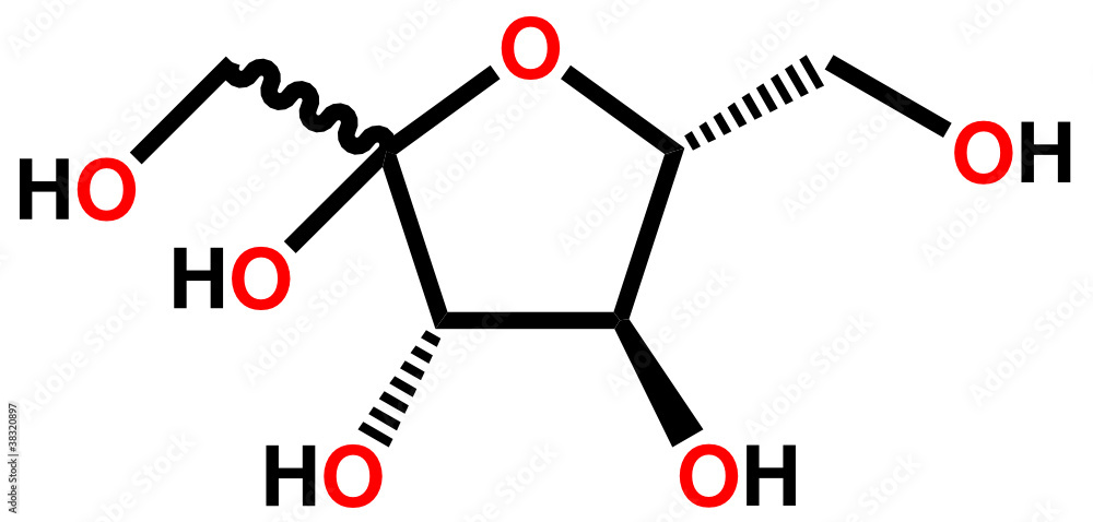 Fructose structural formula Fructose structural formula