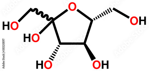 Fructose structural formula