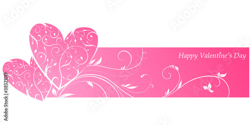 Pink valentine's banner