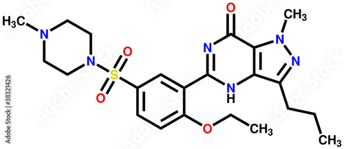 Viagra (sildenafil) structural formula