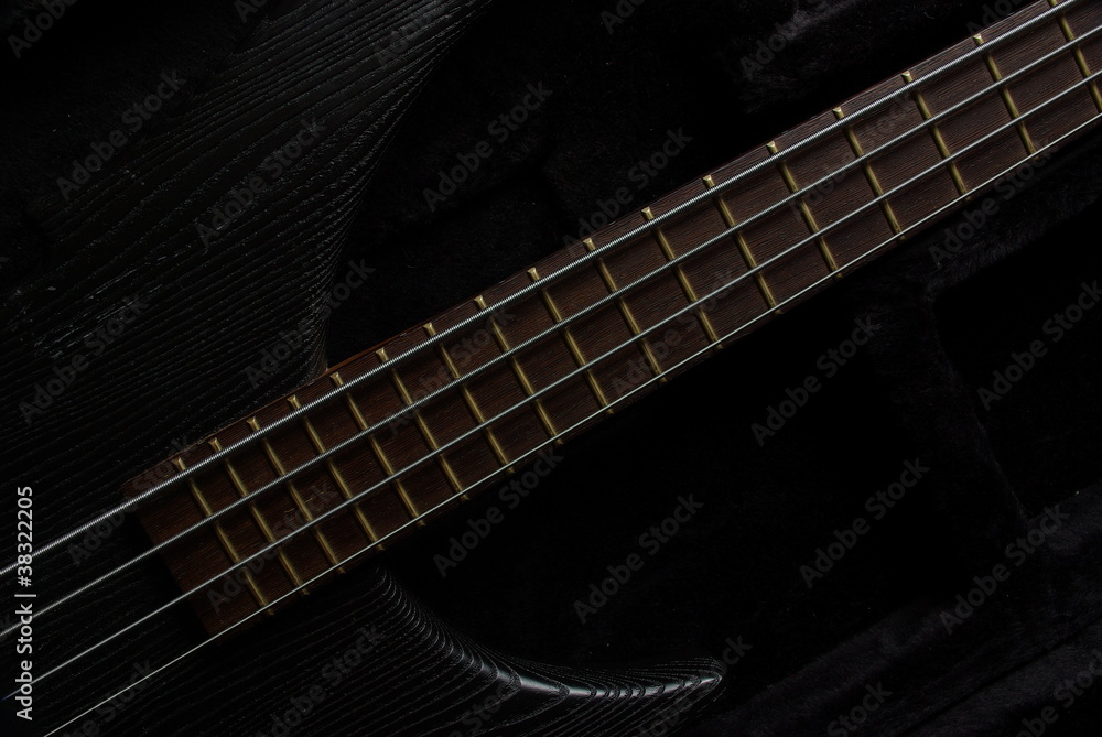 Fototapeta premium Guitar neck on black