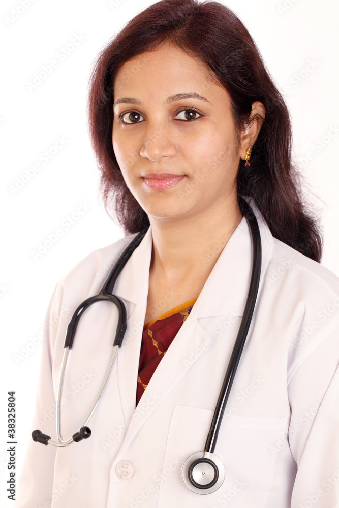 Portrait of smiling medical doctor woman with stethoscope Portrait of smiling medical doctor woman with stethoscope