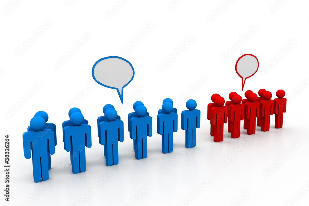 Social networking people with speech bubbles Social networking people with speech bubbles