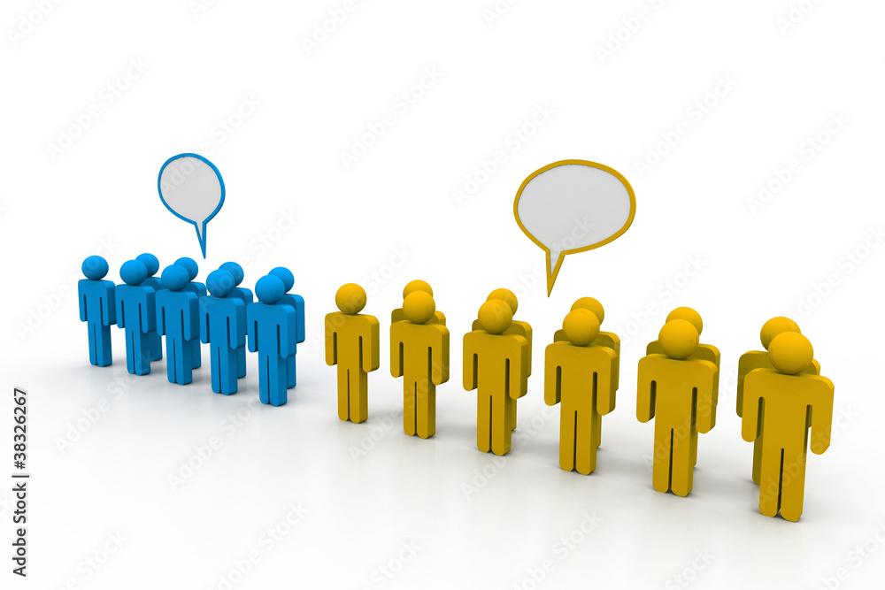 Social networking people with speech bubbles Social networking people with speech bubbles