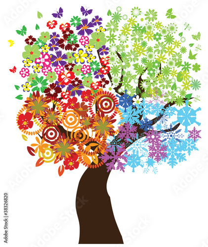 vector season tree