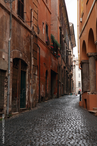 Narrow Street In Rome