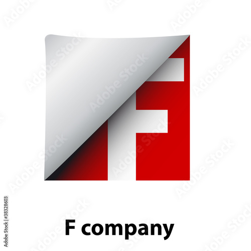 Logo label letter F # Vector