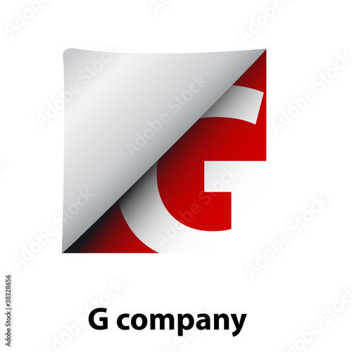 Logo label letter G # Vector