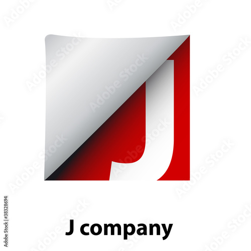 Logo label letter J # Vector