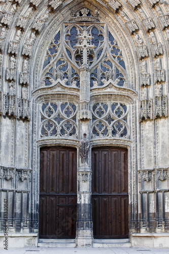 The entrance to Saint Gatien cathedral in Tours
