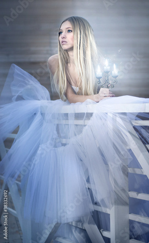 Cinderella with a candle