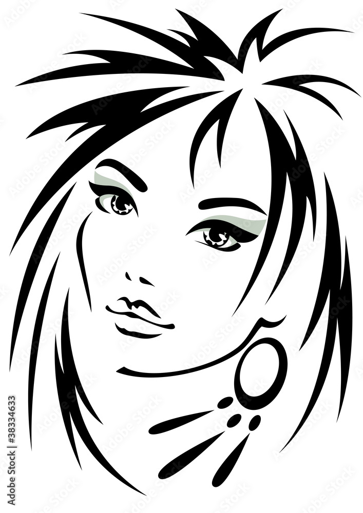 Vector illustration of the female person Vector illustration of the female person