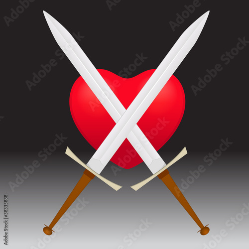 Swords with Heart Shield