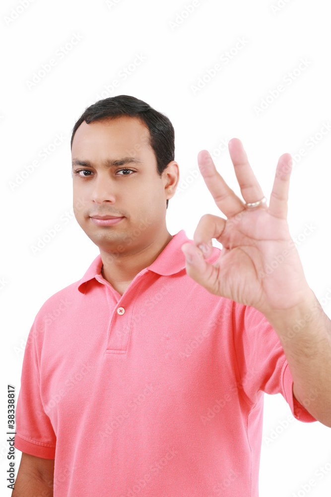 Happy handsome smiling man. Isolated over white background. Focu Happy handsome smiling man. Isolated over white background. Focu