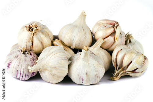 garlic on white