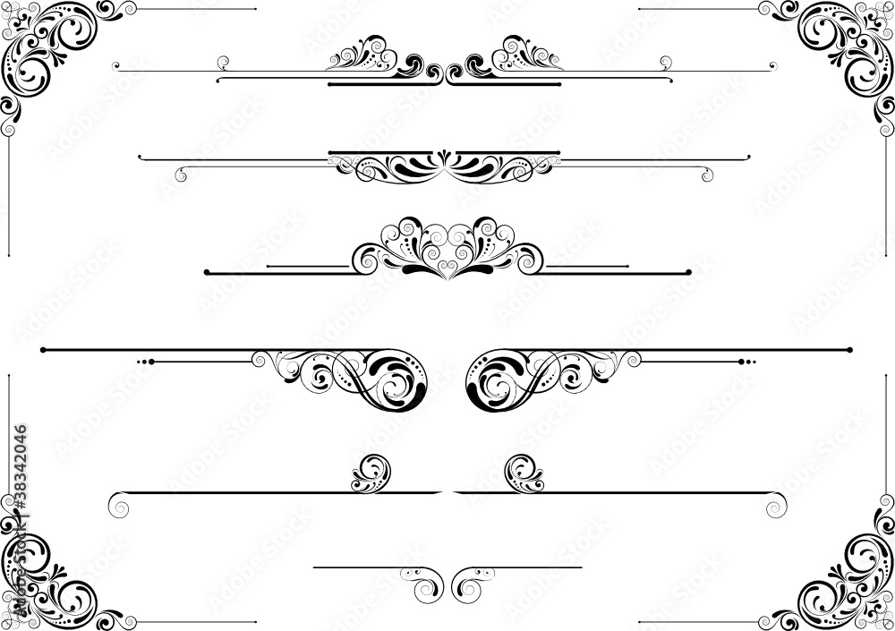 Divider and corner floral design