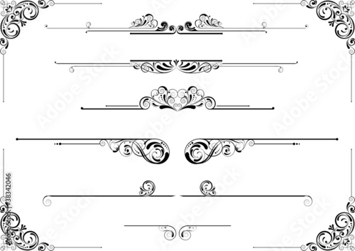 Divider and corner floral design